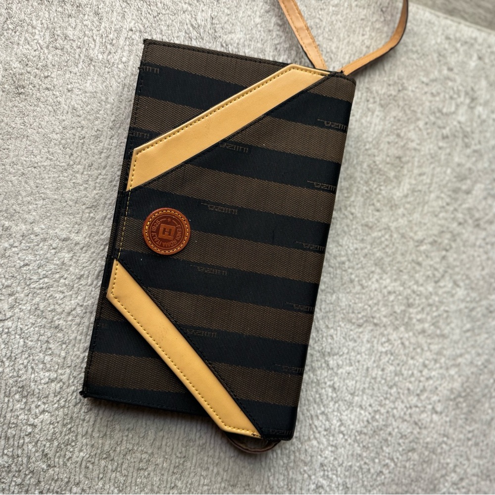 Vintage Fendi Brown and Black Striped handbag